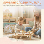 Jeux de Tambours pour Bébé, Tambour bébé avec Xylophone pour Tout-Petits, Instruments de Musique en Bois, Naturel-7