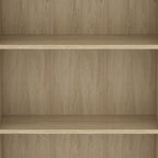 Bibliothèque étagère de rangement avec 3 compartiments et étagère réglable, 60 x 24 x 93 cm, bois naturel-9