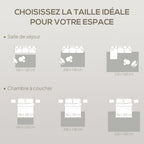 Tapis salon 230 x 160 cm, tapis à poils épais géométrique, moelleux et antidérapant, gris-5