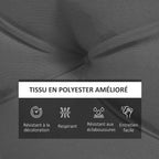 Ensemble de 2 coussins pour canapé palette 2 places dim. 120L x 80l x 12H cm Polyester gris-3
