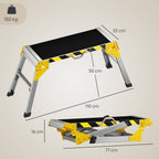Établi pliant, établi de serrage en aluminium, table de travail robuste avec poignée, design antidérapant, argenté-2