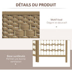 Paravent intérieur en bois séparateur de pièce cloison pliable 3 panneaux 120 x 170 cm bois naturel-5