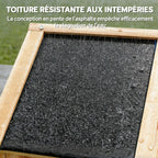 Armoire de Jardin en Bois Abri à Outils Rangement Extérieur Toit en Pointe en Asphalte 82x50x190cm Bois Naturel-4
