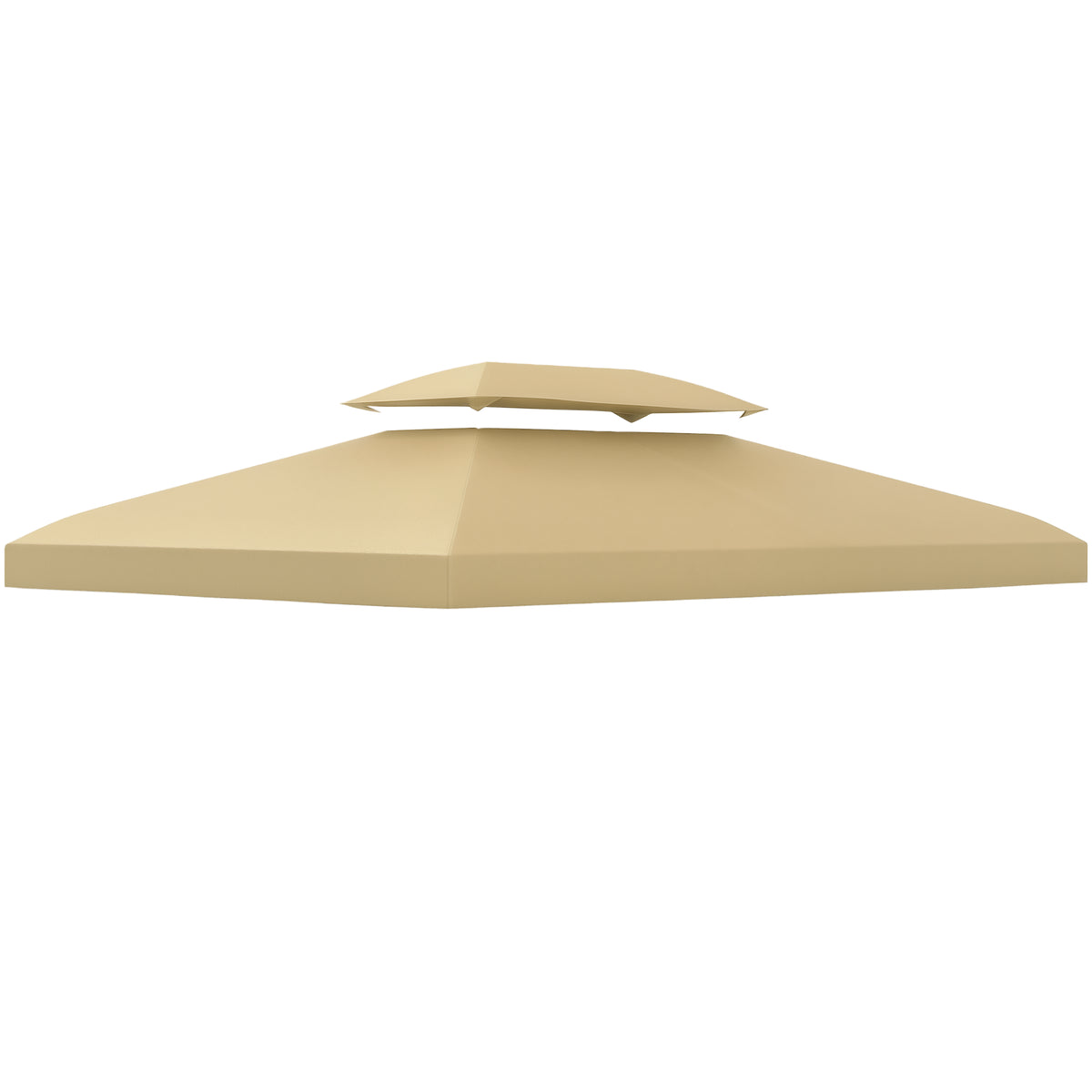 Toile de rechange pour pavillon tonnelle tente 3 x 4 m polyester haute densité 180 g/m² beige-0