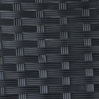 Table de jardin demi cercle - table de balcon demi lune - 100L x 50l x 74H cm résine tressée 4 fils imitation-8