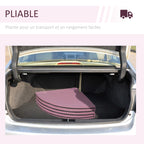 Tapis de Pole Dance Pliable - Tapis de Protection Ø 150 cm Épaisseur 5 cm - Revêtement Plastique Rose-3