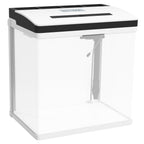 Aquarium en verre avec filtre couvercle et lumière LED pour poissons capacité 28L 38 x 26 x 39,5 cm blanc-0