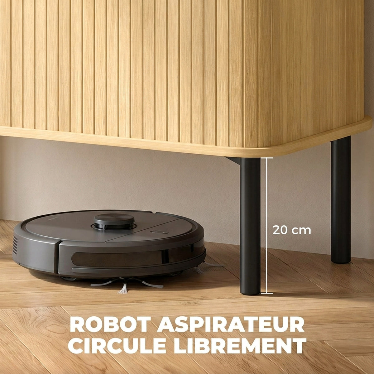 Meuble à Chaussures 5 Niveaux 15 Paires avec Portes Coulissantes, Étagères Réglables, 78x38x95,2cm, Chêne-6