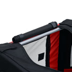 Remorque vélo pour Chien Animaux 8 réflecteurs Drapeau Barre attelage Inclus Acier Polyester imperméable Max. 30 Kg 130L x 73l x 90H cm Rouge-8