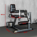 Machine d'extension de jambe, étirement des jambes, capacité 120 kg, multifonction 100 x 90 x 105 cm acier noir-2