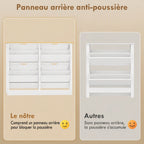 Meuble à chaussures 16 paires, armoire à chaussures étroite avec 4 tiroirs rabattables et étagères réglables-6