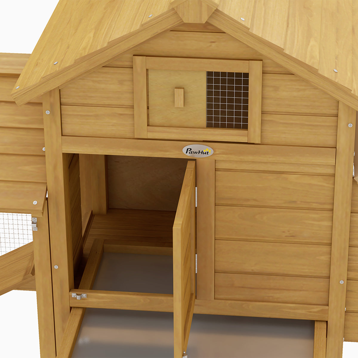 Petit poulailler cottage cage à poules sur pied dim. 151L x 54l x 87H cm multi-équipement bois massif de sapin-7
