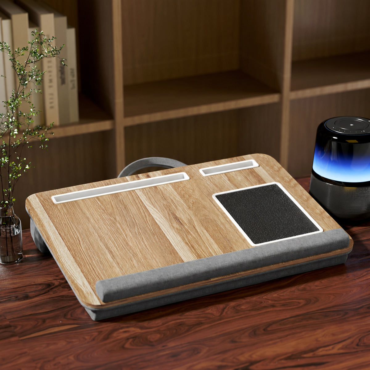 Support ordinateur portable lit avec traversin fente pour tablette ou téléphone tapis de souris repose-poignet poignée-1
