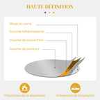 Miroir rond en métal filaire doré, décoration style moderne, diamètre Φ65 cm-5