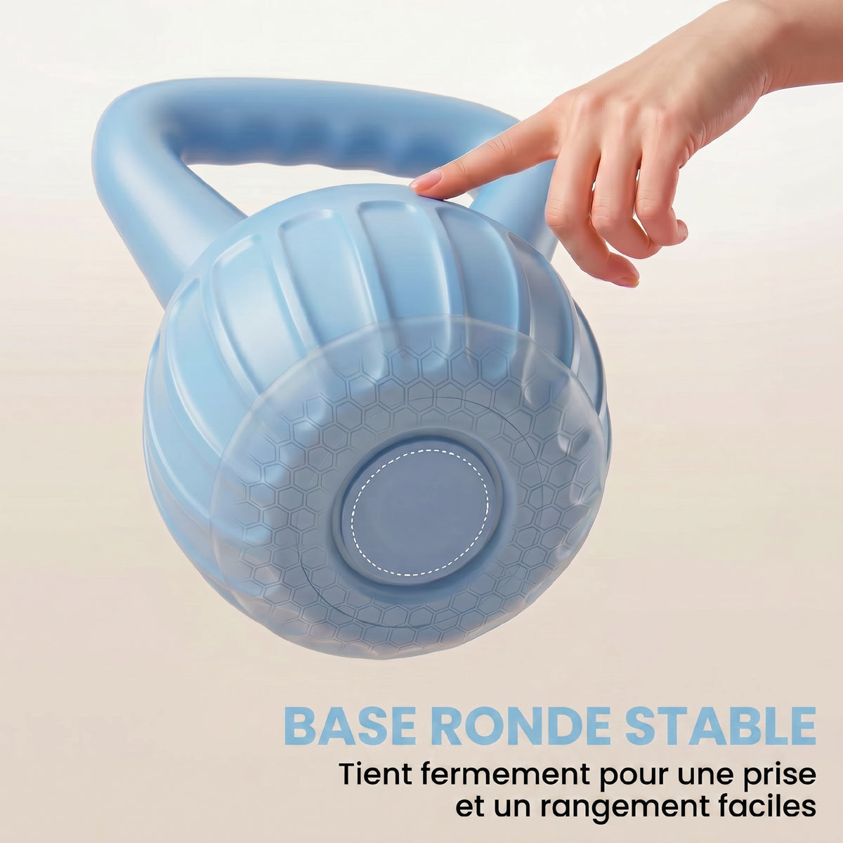 Kettlebell 6 kg, Haltère avec Poignée Antidérapante, Haltère à Boule, Musculation, Entraînement, pour Gym, Bleu-6
