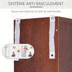 Rangements pour CD et DVD, étagère colonne de rangement, meuble de rangement avec 12 compartiments, capacité max. 204 CD, 21 x 20 x 175 cm, marron-5