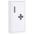 Armoire à pharmacie murale 2 étagères 3 niveaux avec porte aimantée métal 30 x 12 x 60 cm blanc-0