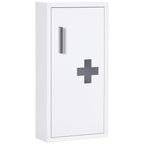 Armoire à pharmacie murale 2 étagères 3 niveaux avec porte aimantée métal 30 x 12 x 60 cm blanc-0