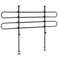 Grille de séparation pour chien universel, barrière de sécurité extensible pour animaux de compagnie, en acier noir-0