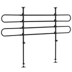 Grille de séparation pour chien universel, barrière de sécurité extensible pour animaux de compagnie, en acier noir-0
