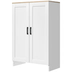 Buffet meuble cuisine rangement avec placard à portes et étagères réglables, 60 x 30 x 90 cm, blanc-3