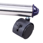Portant à Vêtements, Tringle Réglable à Roulettes en Acier Inox, Charge Max. 25 kg, Argent-8