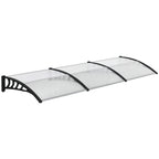 Auvent de porte toit marquise en polycarbonate auvent de porte d'entrée bord en aluminium contre la pluie et UV-0