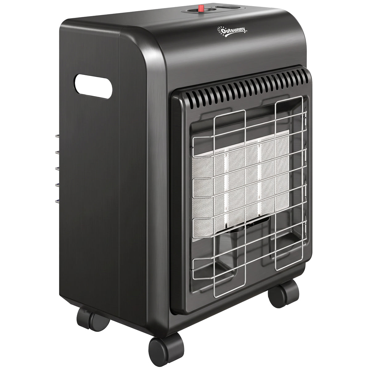 Chauffage d'Appoint Gaz Portable 4,2kW Infrarouge Compact 2 Freins Système ODS Anti-Basculement Housse 37x29x55cm Noir-0