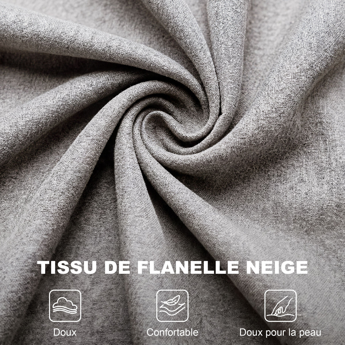 Fauteuil de salon capitonné avec assise large, pieds en bois, style classique, grand confort, 74 x 86 x 102 cm, gris-5