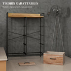 Meuble de Rangement commode 8 tiroirs en tissu amovibles, étagère supérieure et cadre acier 79L x 29l x 101H cm-5