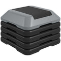 Aerobic Stepper, Marche d'Exercice, 5 Hauteurs Réglables de 10/15/20/25/30 cm, Charge 150 kg, Gris-0