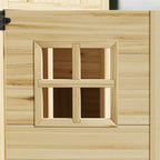 Armoire de Jardin en Bois Abri de Jardin Toit en Asphalte Double Zone et Étagères Amovibles 106x57x167cm Naturel-9