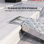 Rampe de chargement pliable 230 kg, rampe d'accès motos en acier galvanisé sangles de sécurité, 190 x 22 x 8 cm, argent-7