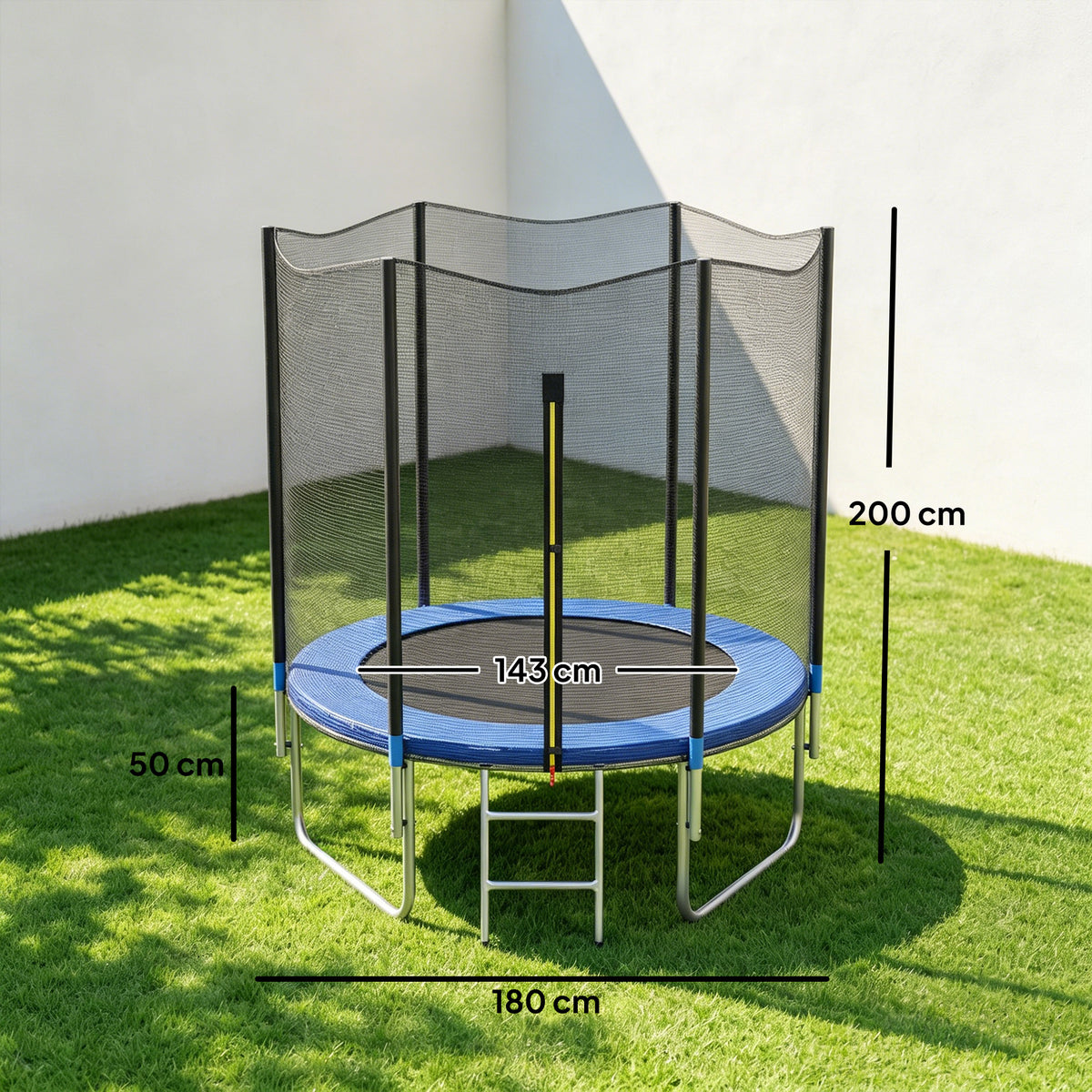 Trampoline d'extérieur avec filet de sécurité Ø180 cm pour enfants et adultes-2