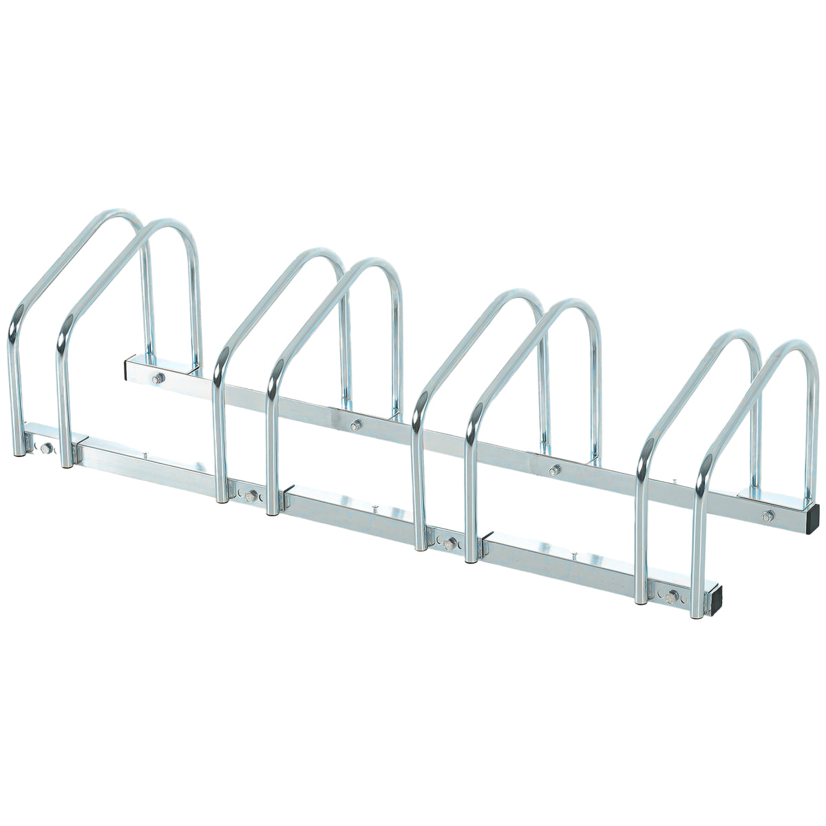 Râtelier 4 vélos dim. 110L x 33l x 27H cm acier galvanisé argent-0