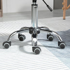 Tabouret à roulettes - tabouret de travail pivotant 360° - - tabouret ergonomique - hauteur assise réglable 47-62 cm - revêtement synthétique matelassé noir métal chromé-8
