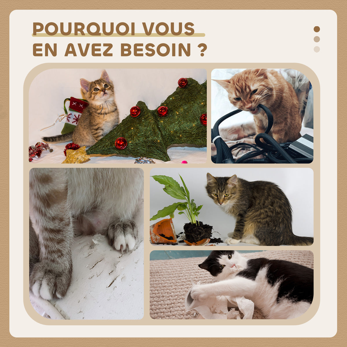 Arbre à chat tour de jeux pour chat, platesformes, niche, lit, hamac, échelle et griffoirs en jute 60x40x130cm jaune-5