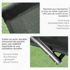 Chaise longue à bascule avec tétière utilisation extérieure intérieure noir-5