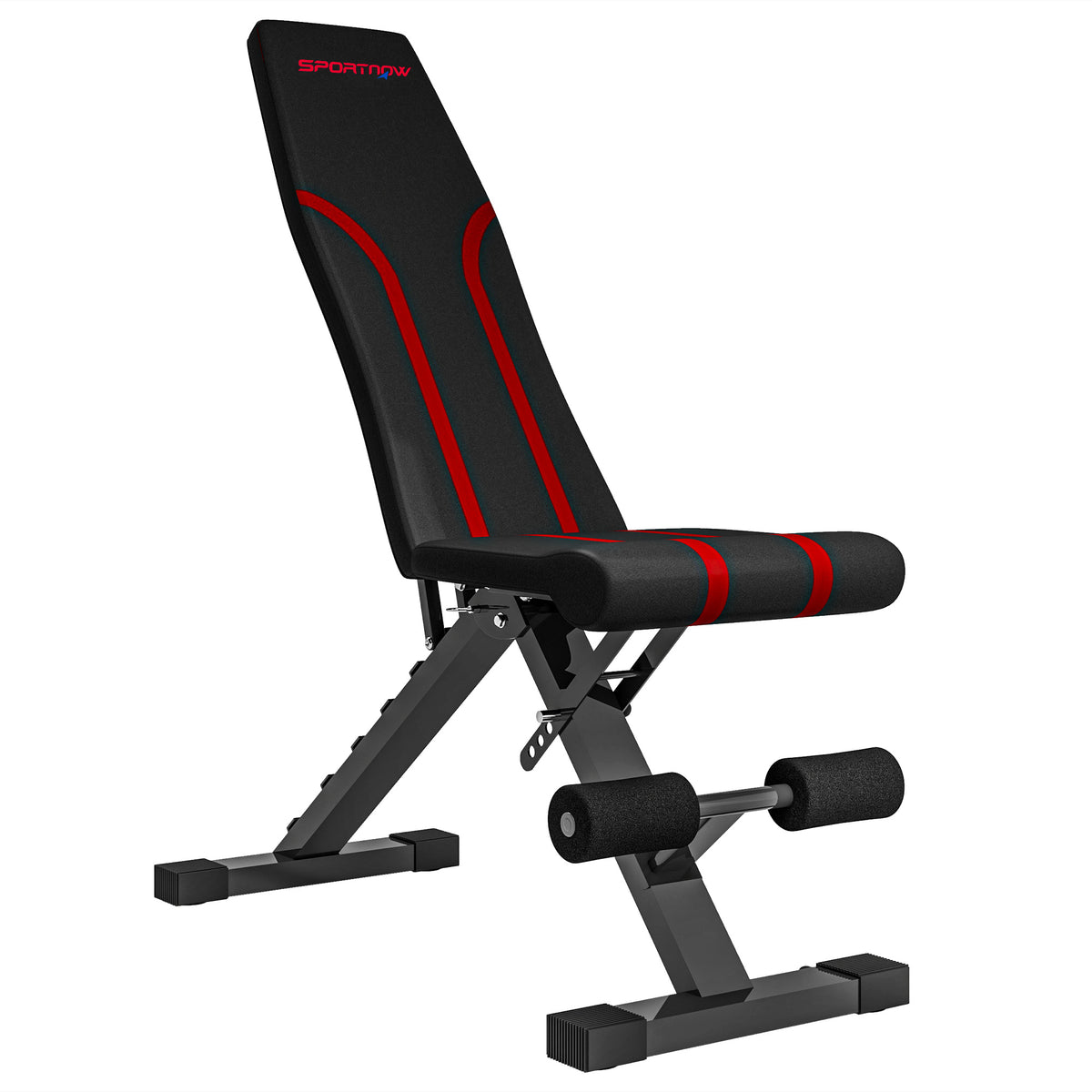 Banc de musculation pliable inclinable, banc réglable pour l'entraînement complet 82 x 35 x 42,5-107 cm acier noir-0