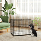 Cage pour chien cage de transport pour chien pliable avec 2 portes plateau amovible coussin lavable 75x48,5x53cm noir-1