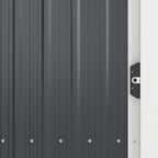 Abri de jardin en métal 1,2 m², cabane jardin extérieure, porte coulissante verrouillable, 136x87x176cm, gris-9