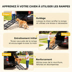 Rampe pour Chien Pliable en Acier, Escalier pour Chien avec Surface Antidérapante, Charge 180 kg, 191 x 50 x 4 cm, Noir-7