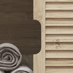 Meuble sous lavabo en Bambou, Meuble de Rangement pour Salle de Bain avec 2 Portes, 60 x 30 x 60 cm, Bois Naturel-8