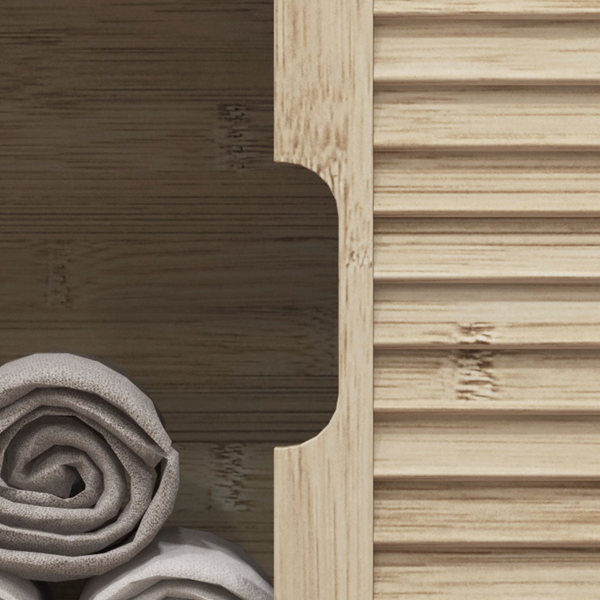 Meuble sous lavabo en Bambou, Meuble de Rangement pour Salle de Bain avec 2 Portes, 60 x 30 x 60 cm, Bois Naturel-8