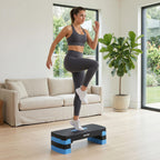 Stepper Fitness Aérobic 3 Niveaux, Hauteur Réglable 10/15/20 cm avec Rehausses, Surface Antidérapante, 68x29x20cm, Bleu-7