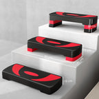 Stepper fitness aérobic hauteur réglable surface antidérapante 80 x 31 x 20 cm noir rouge-2