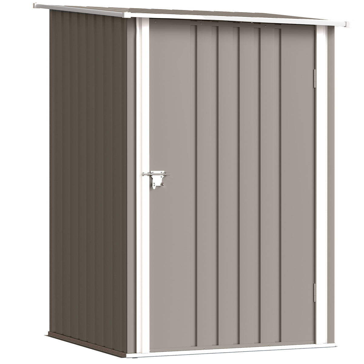 Abri de Jardin 1m² - Remise pour Outils - cabanon Porte verrouillable - dim. 1L x 1,03l x 1,6H m - tôle d'acier ondulée-0