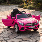 Voiture Électrique Enfants 12V Mercedes-Benz SL500, 3-5 km/h, 2 Moteurs, Télécommande 2,4G, pour 3-5 Ans, Rose-9