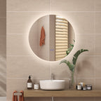 Miroir rond lumineux LED de salle de bain Ø 80 cm mural avec éclairage interrupteur tactile système antibuée-8