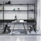 Lot de 4 chaises pliantes chaises de salle à manger portables cadre en acier 45 x 46 x 78 cm gris-8